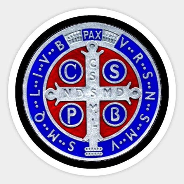 Full St. Benedict Sticker by PilgrimPadre